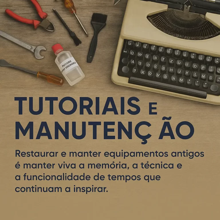 Tutoriais e Manutenção – Como Encontrar Peças, Restaurar e Manter Equipamentos Antigos em Funcionamento