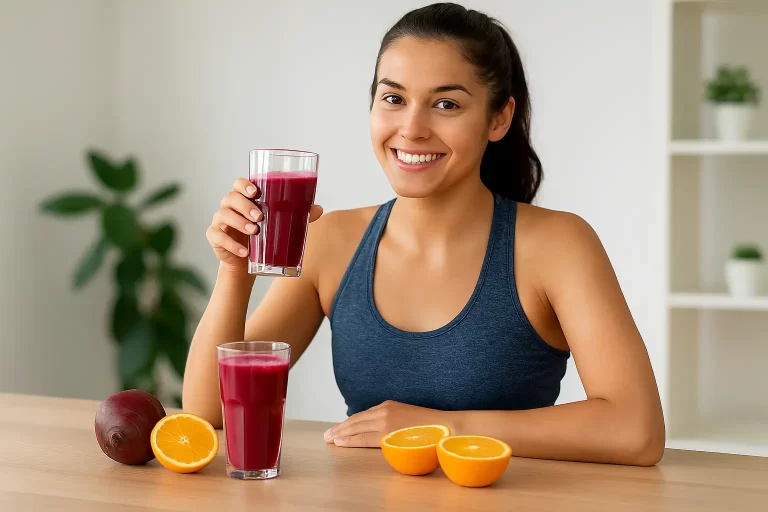 Suco de beterraba com laranja